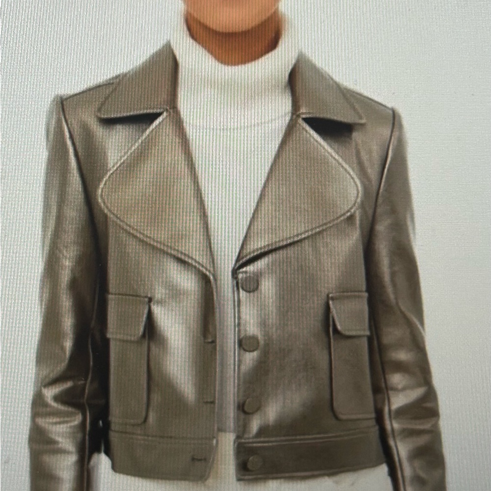 Tuckernuck Cropped Metallic Beale Jacket- Blazer